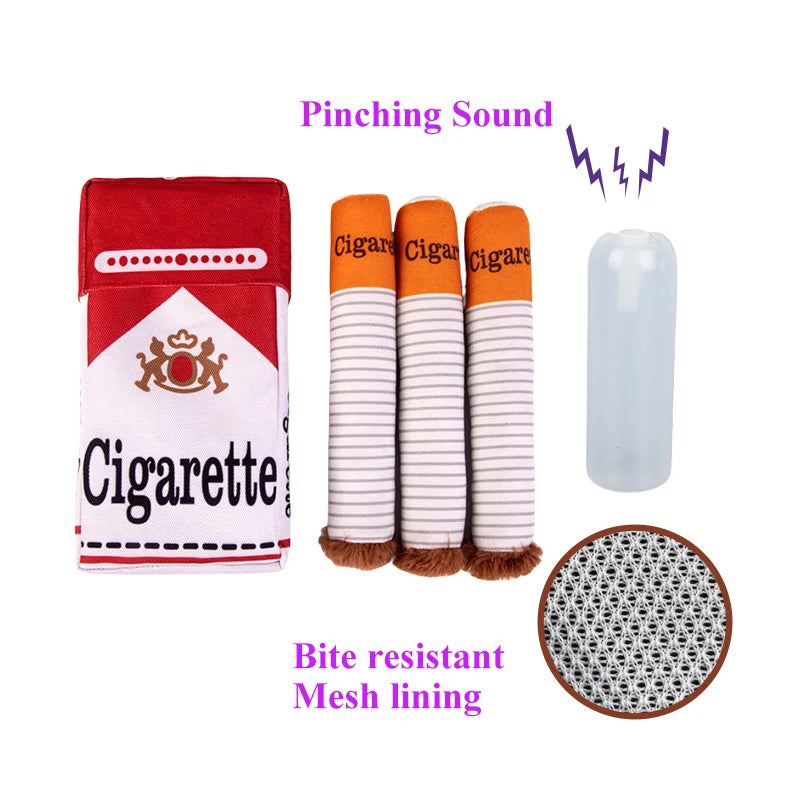 Vicces plüss cigarettakutya nyikorgó játék