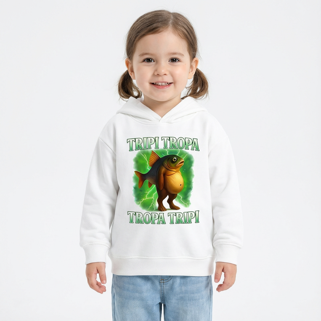 Sweatshirt Meme Viral Italian Brainrot Tendência Idades 3–14
