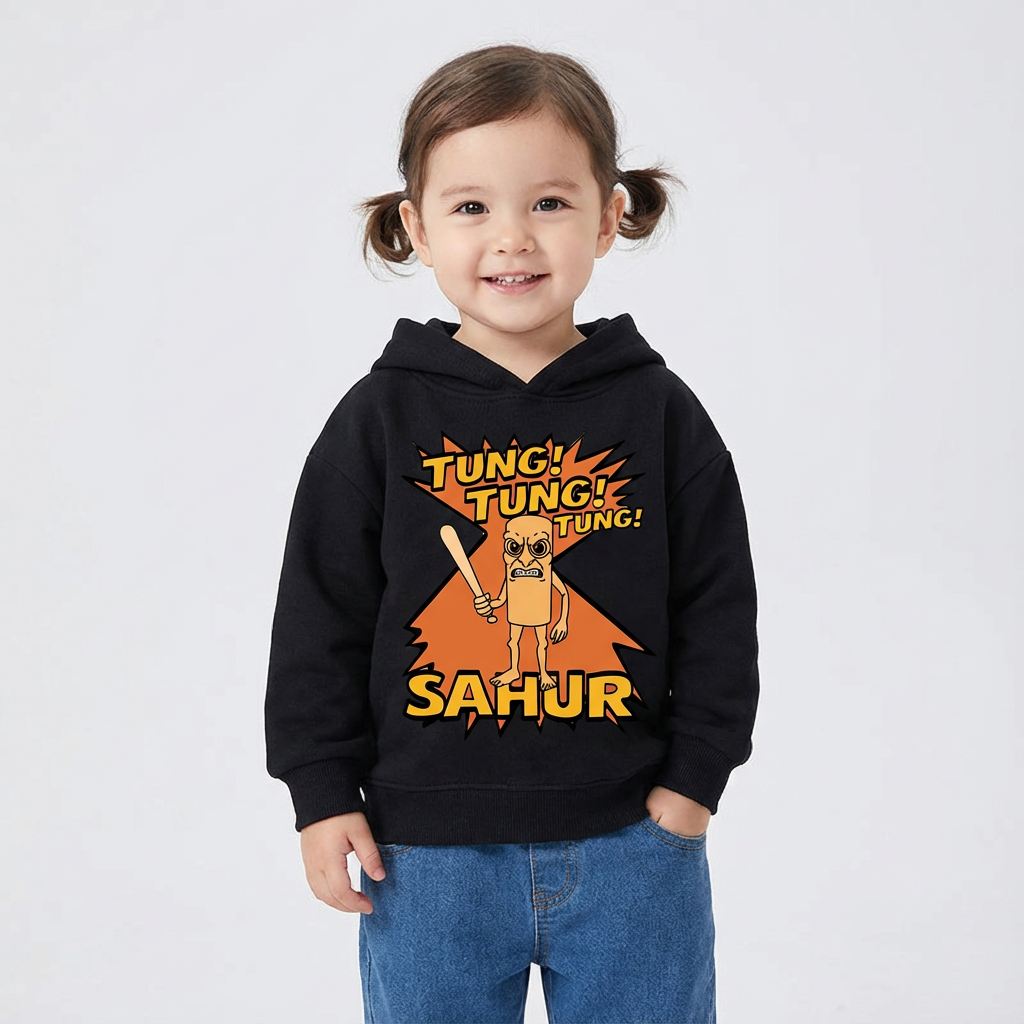 Sweatshirt Meme Viral Italian Brainrot Tendência Idades 3–14