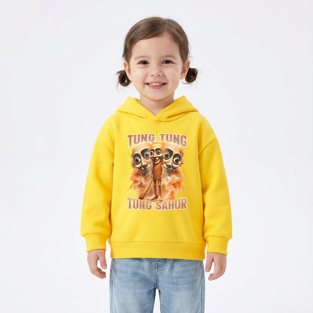 Sweatshirt Meme Viral Italian Brainrot Tendência Idades 3–14