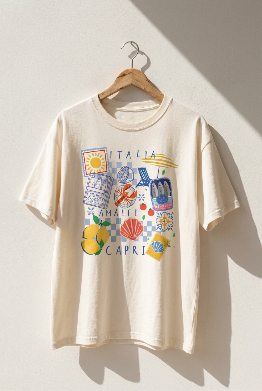 Capri Italia Graphic Tee – Retro Vacation Style