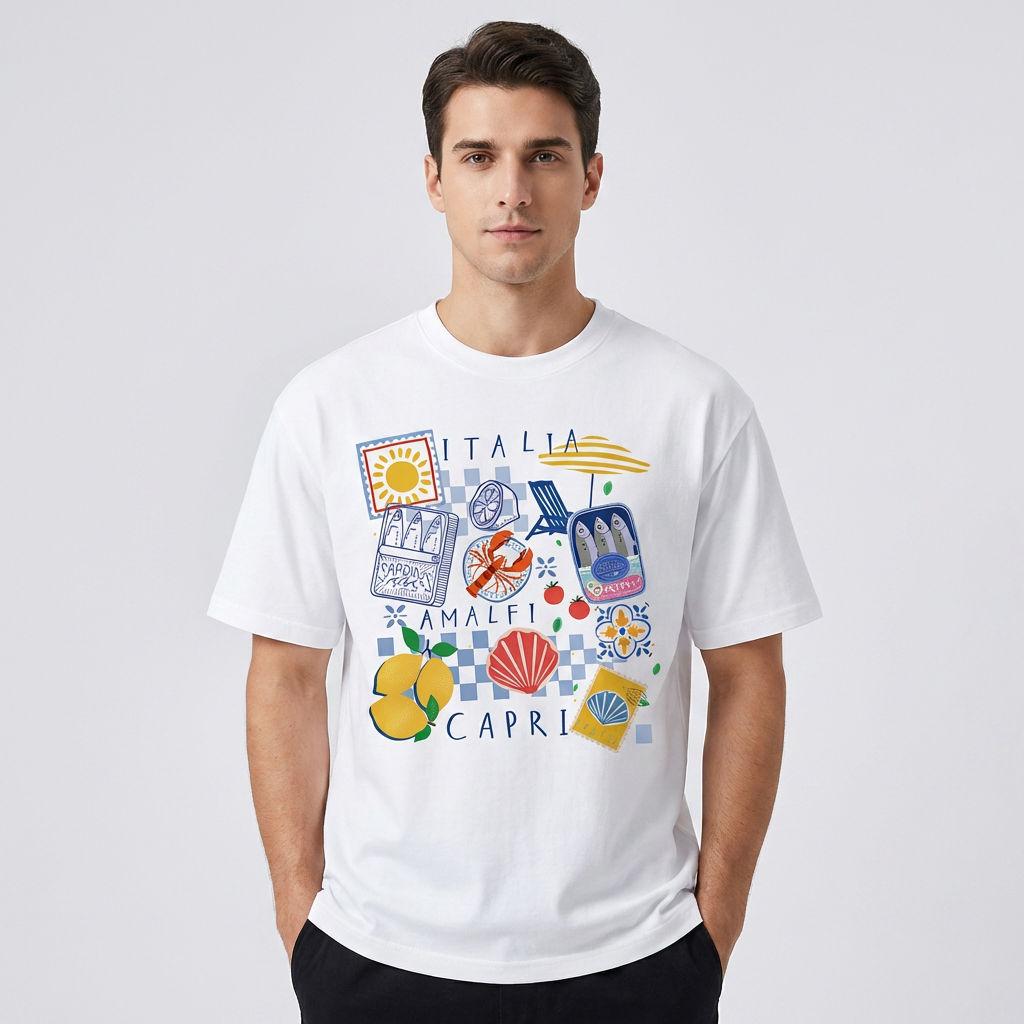 Capri Italia Graphic Tee – Retro Vacation Style