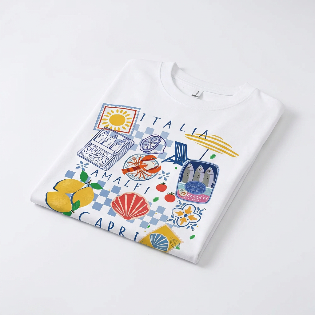 Capri Italia Graphic Tee – Retro Vacation Style