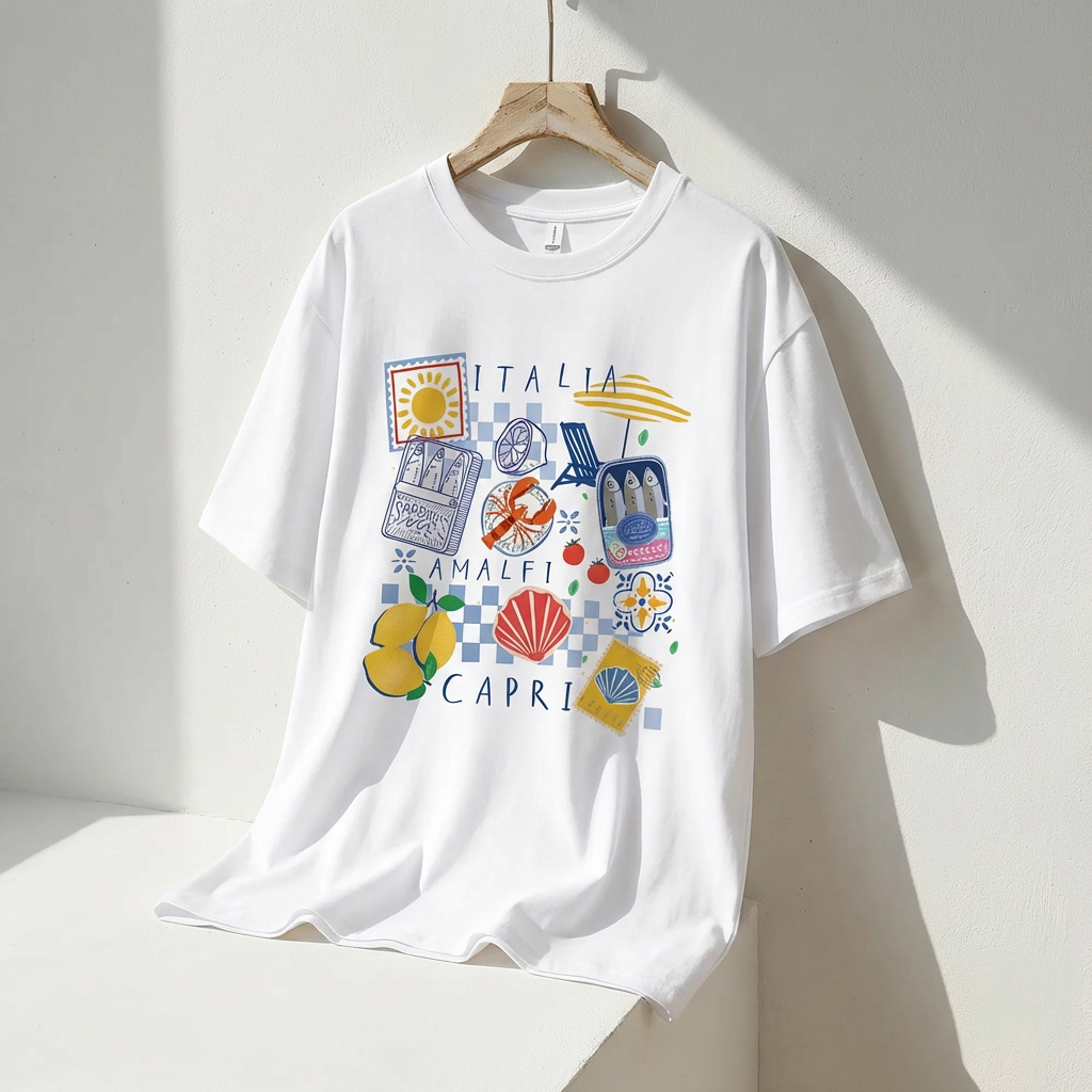 Capri Italia Graphic Tee – Retro Vacation Style