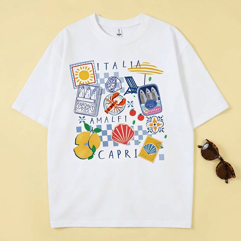 Capri Italia Graphic Tee – Retro Vacation Style
