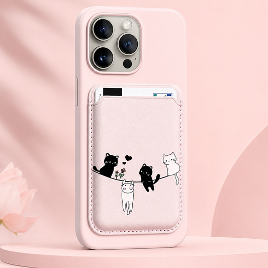 Cat Lanyard MagSafe Wallet Phone Case