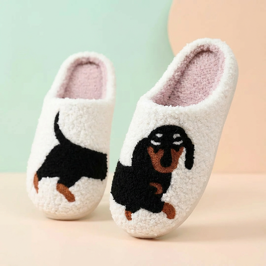 Dachshund Dog Slippers Soft Plush
