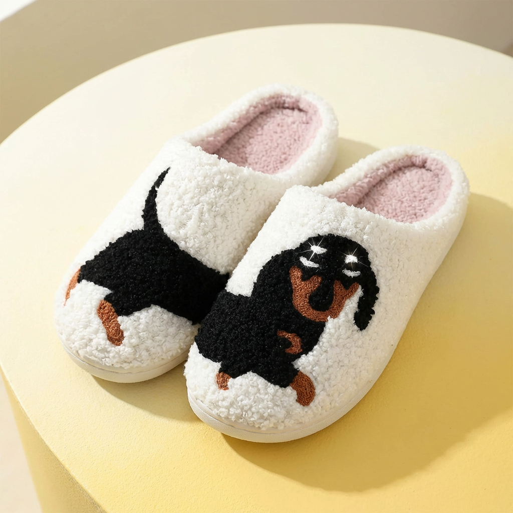 Dachshund Dog Slippers Soft Plush