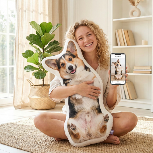 Custom Dog Shaped Pillow – Unique Personalized Pet Gift