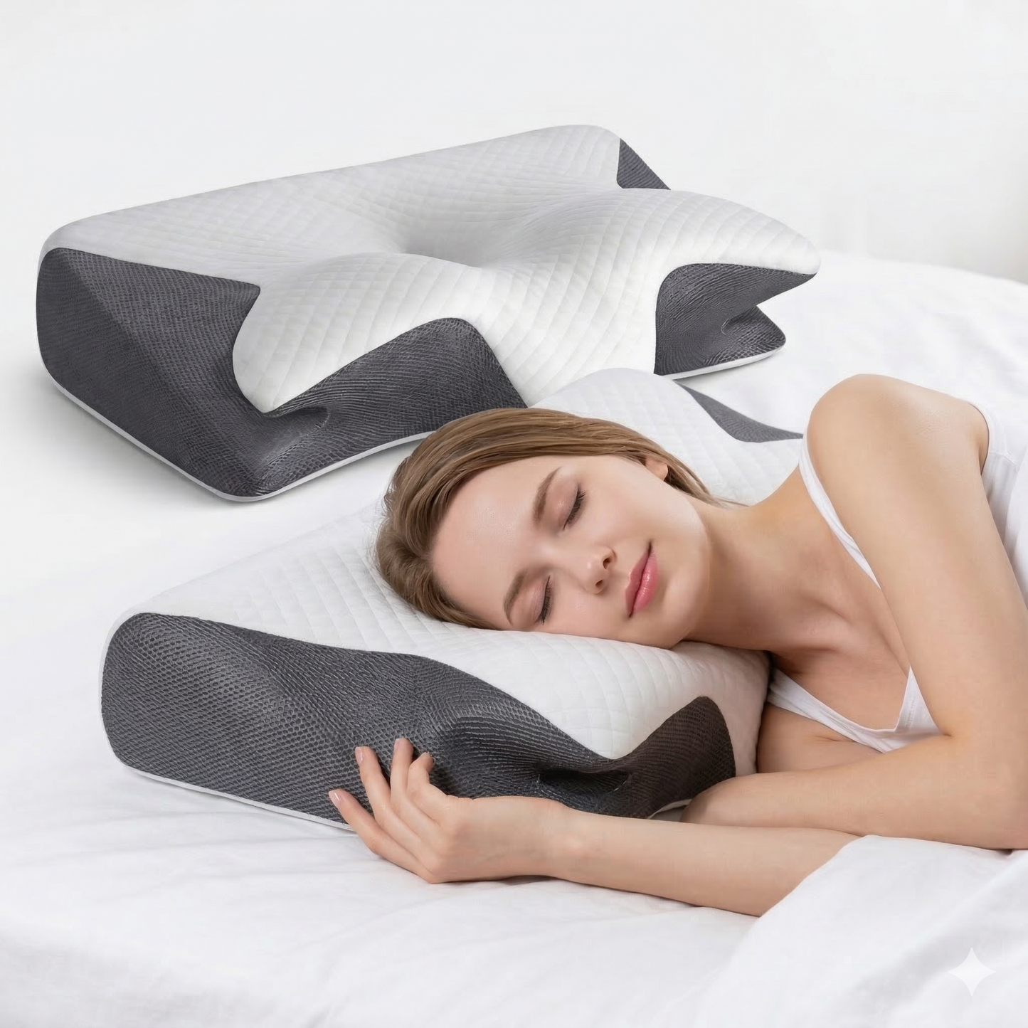 ErgoHorn™ Neck Support Pillow – Contoured Comfort for Side