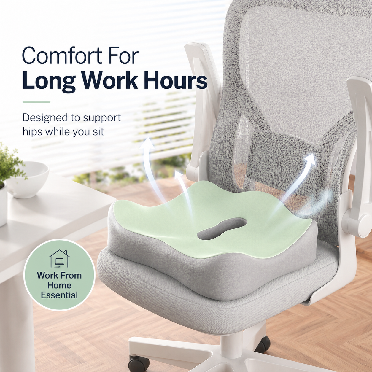 Ergonomic Memory Foam Seat Cushion