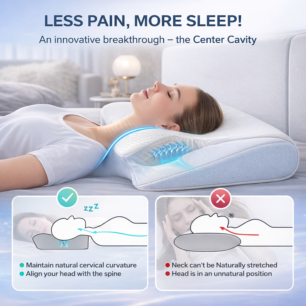 ErgoHorn™ Neck Support Pillow – Contoured Comfort for Side