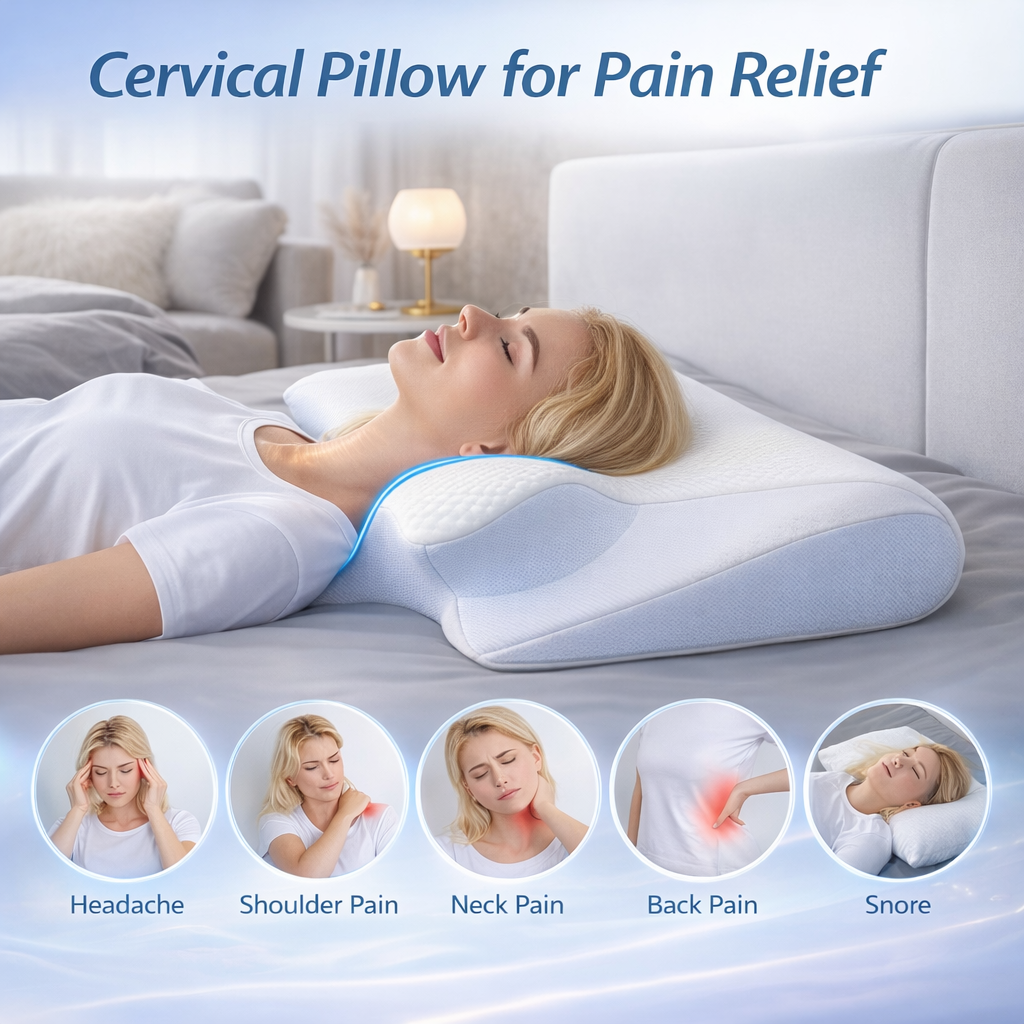 ErgoHorn™ Neck Support Pillow – Contoured Comfort for Side