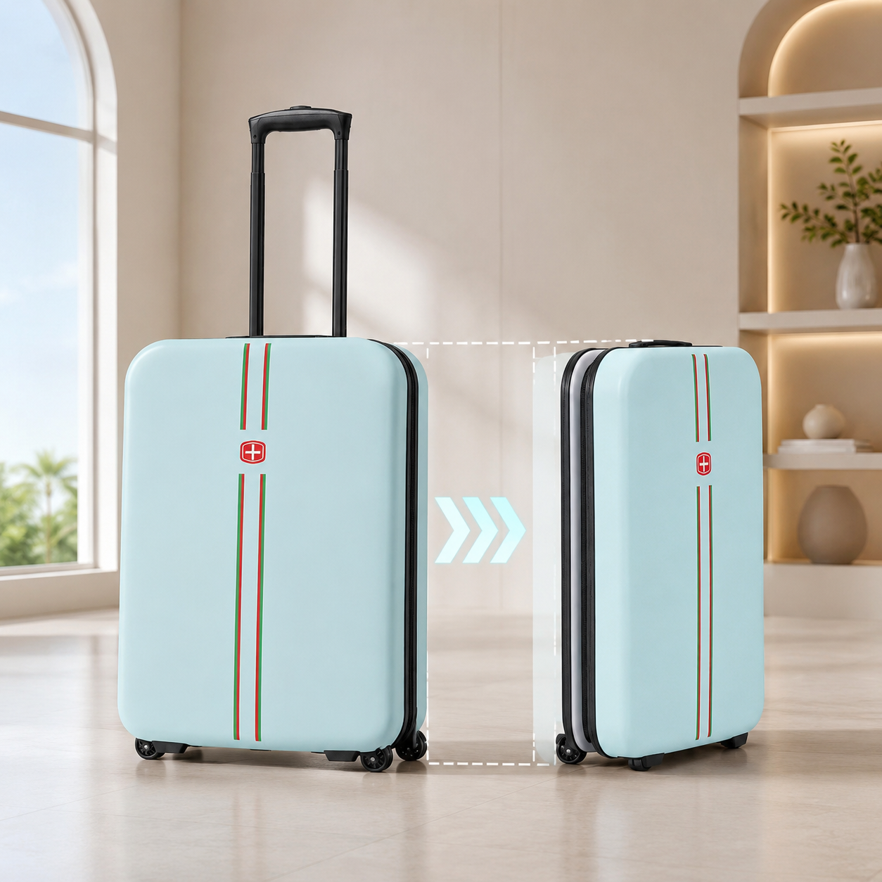 Foldable Rolling Suitcase – Collapsible Luggage