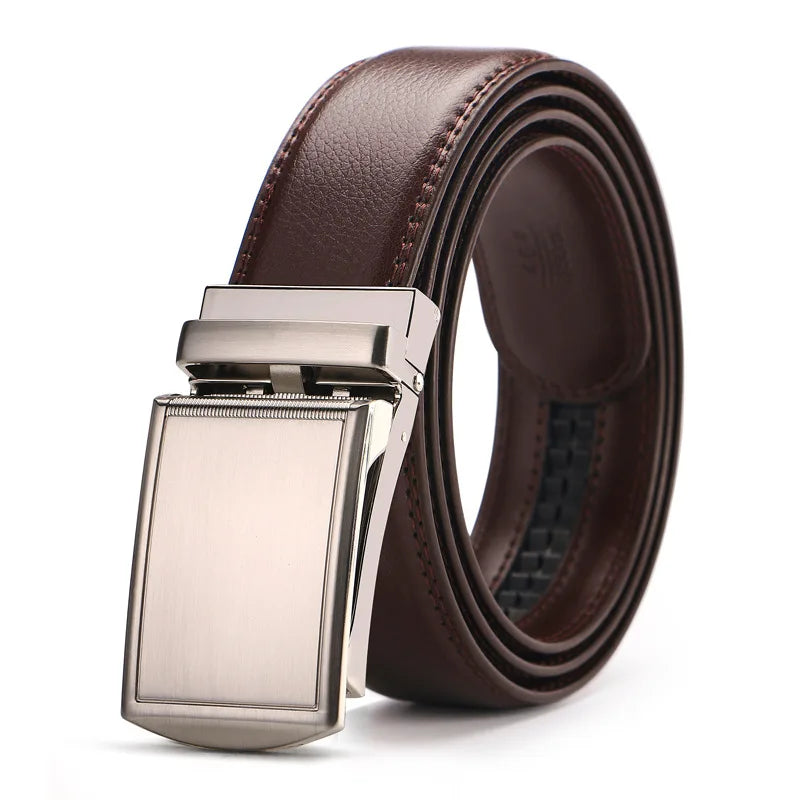 Men’s Leather Ratchet Belt – Black & Brown