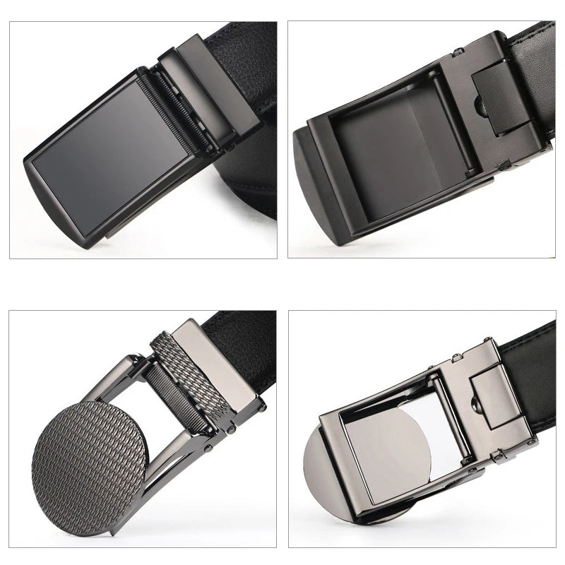 Men’s Leather Ratchet Belt – Black & Brown