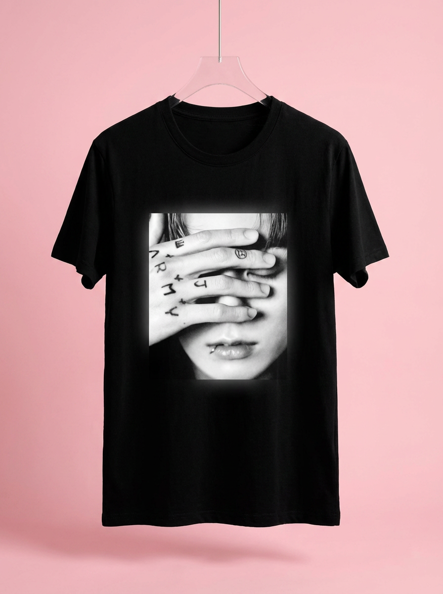 K-Pop Fan T-Shirt – Jungkook & Suga Aesthetic Tee