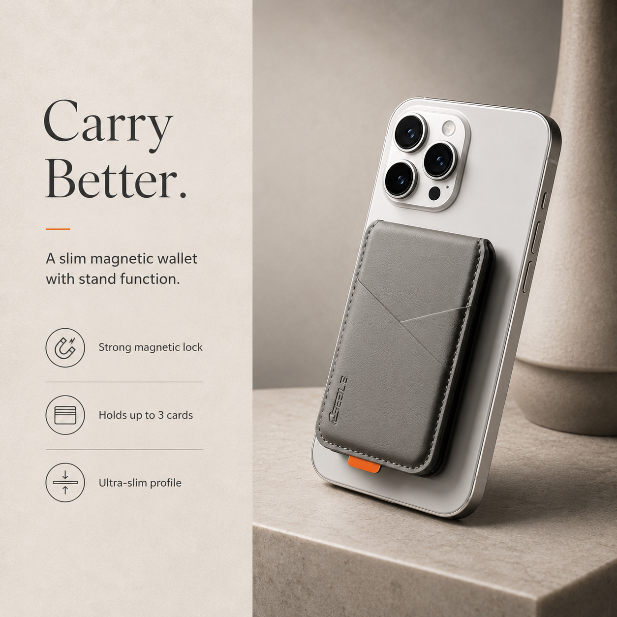Magnetic Phone Card Holder – RFID Wallet