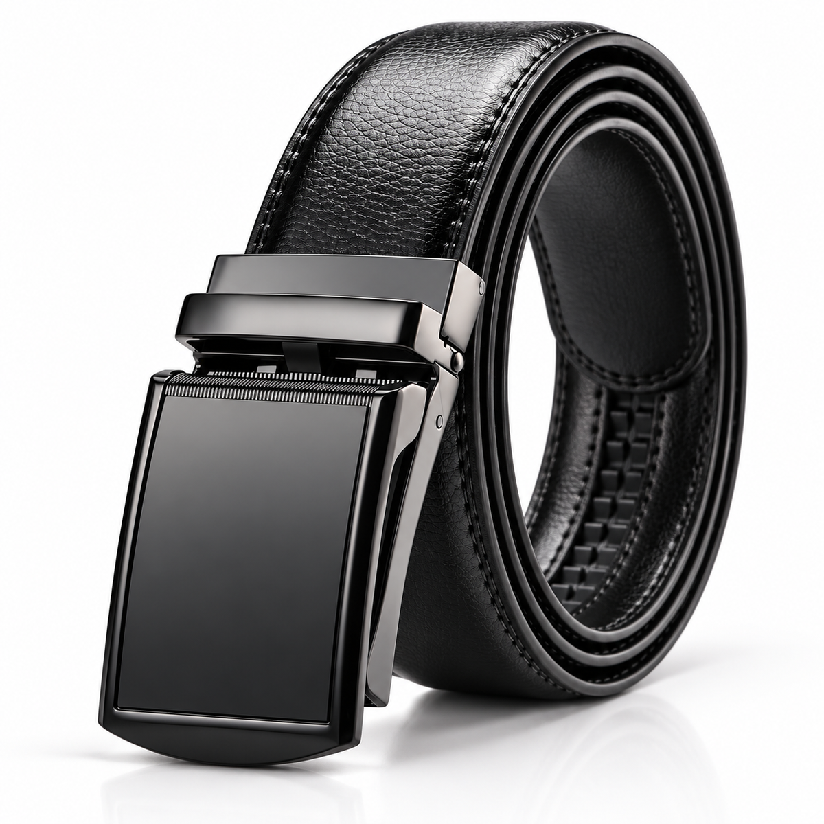 Men’s Leather Ratchet Belt – Black & Brown