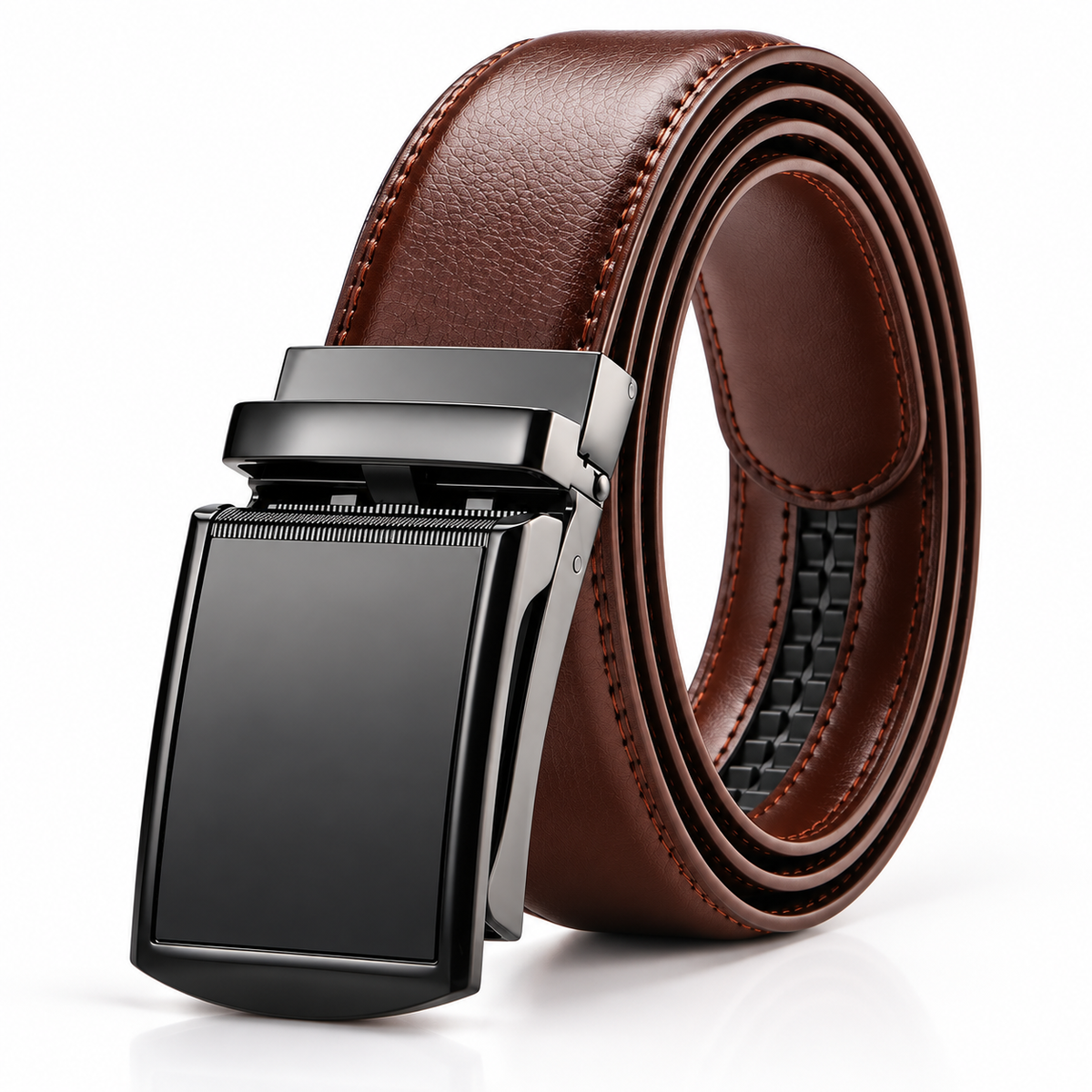 Men’s Leather Ratchet Belt – Black & Brown