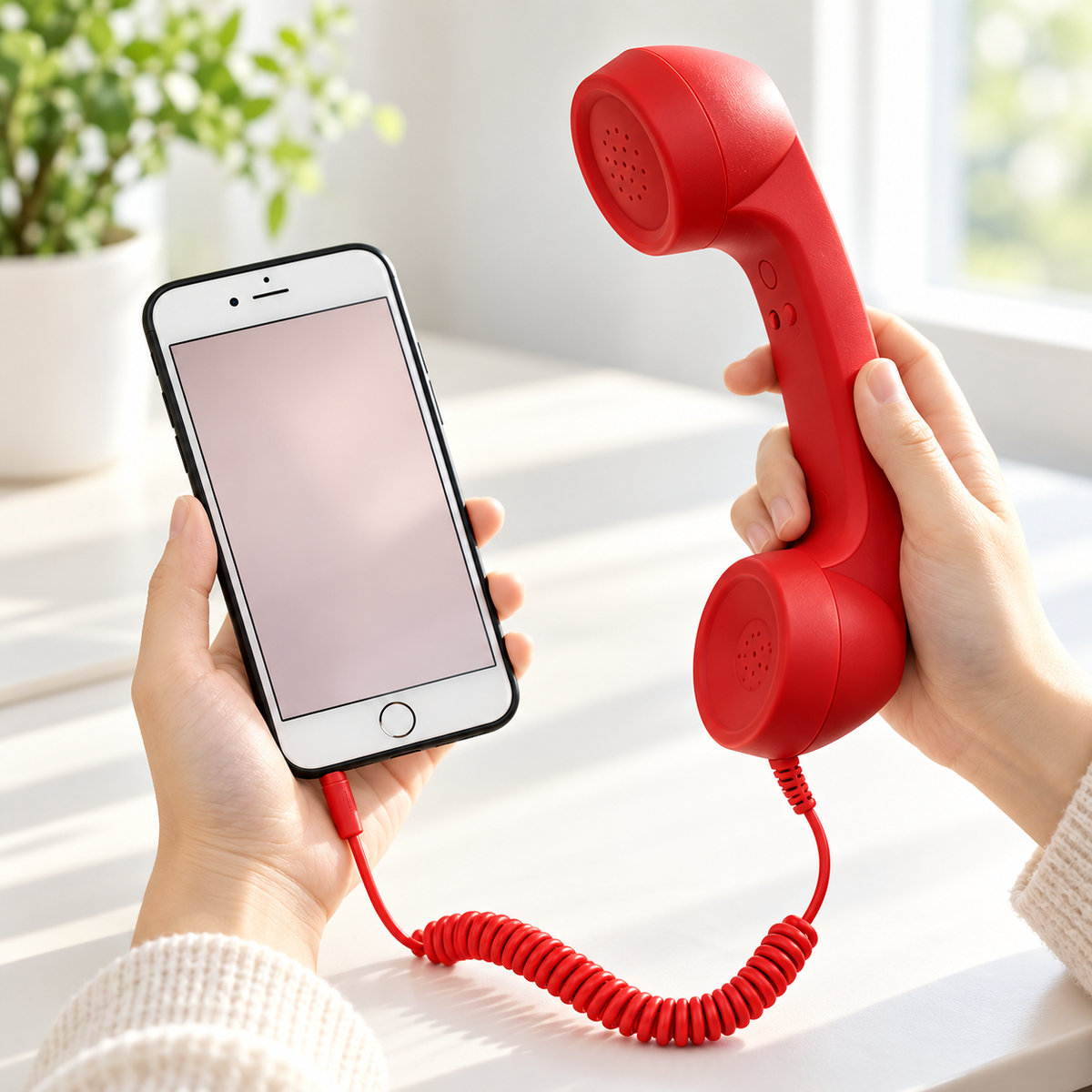 Retro Phone Handset – 3.5mm Wired Headset