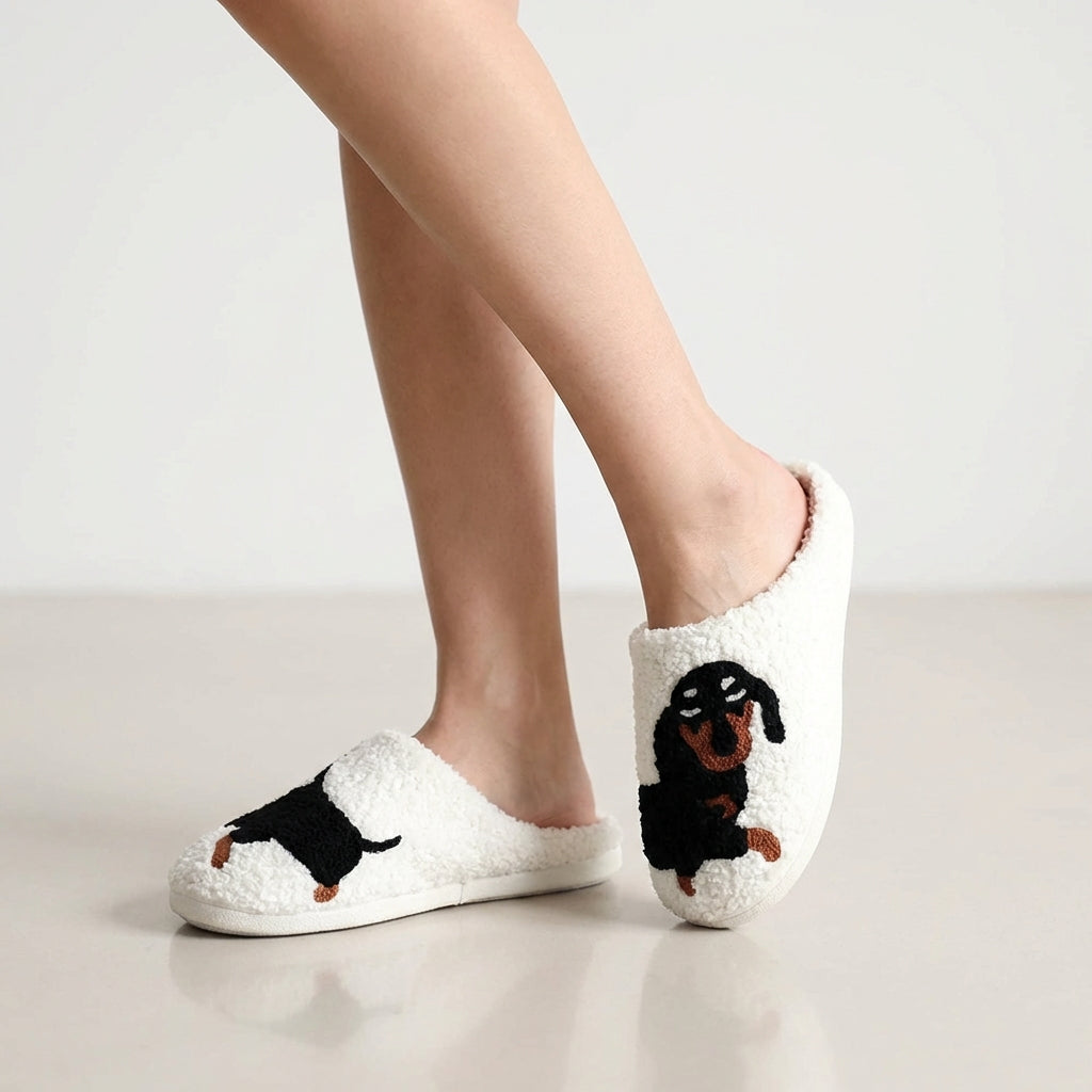 Dachshund Dog Slippers Soft Plush