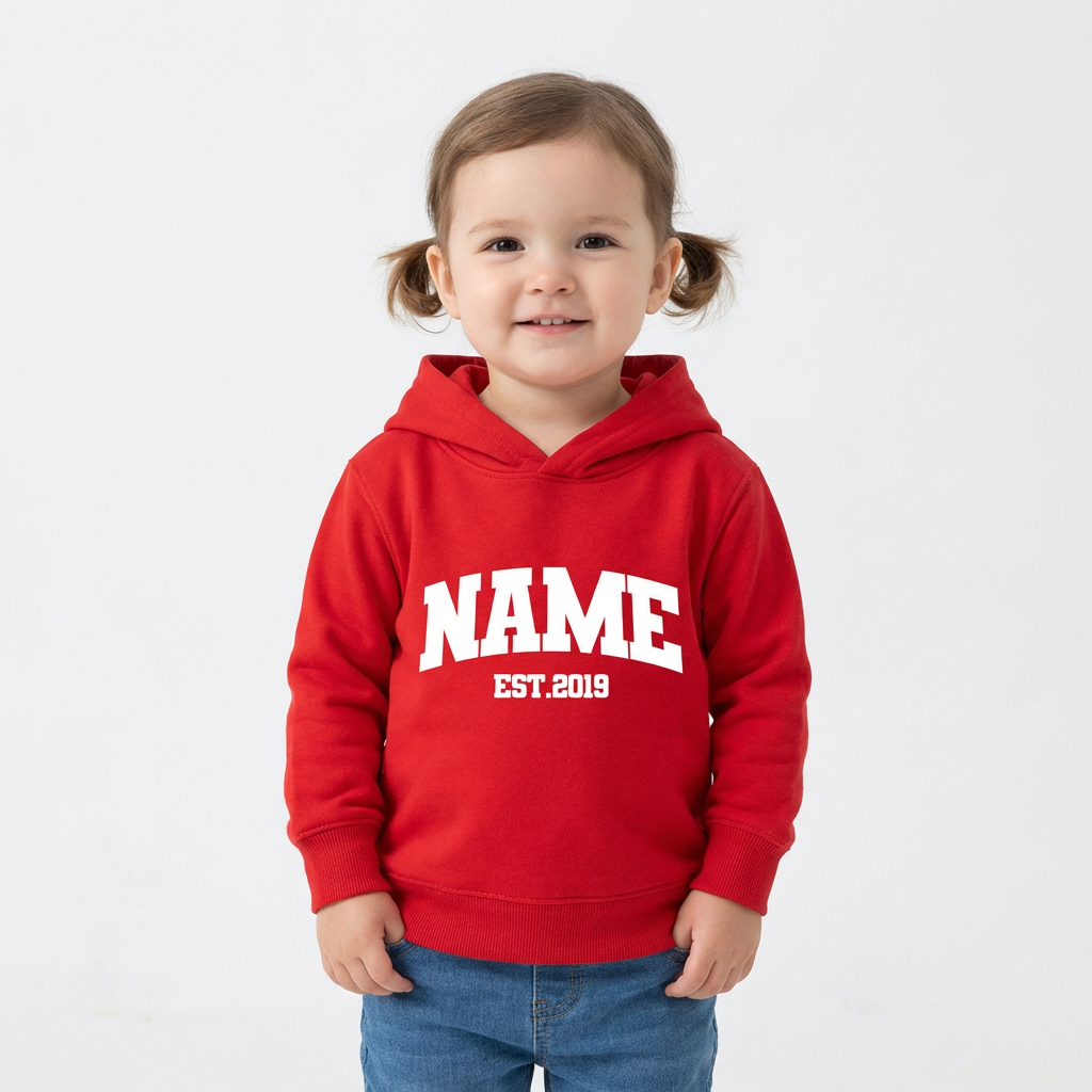 Premium Custom Hoodie Name and Year for Kids (Ages 2-12)