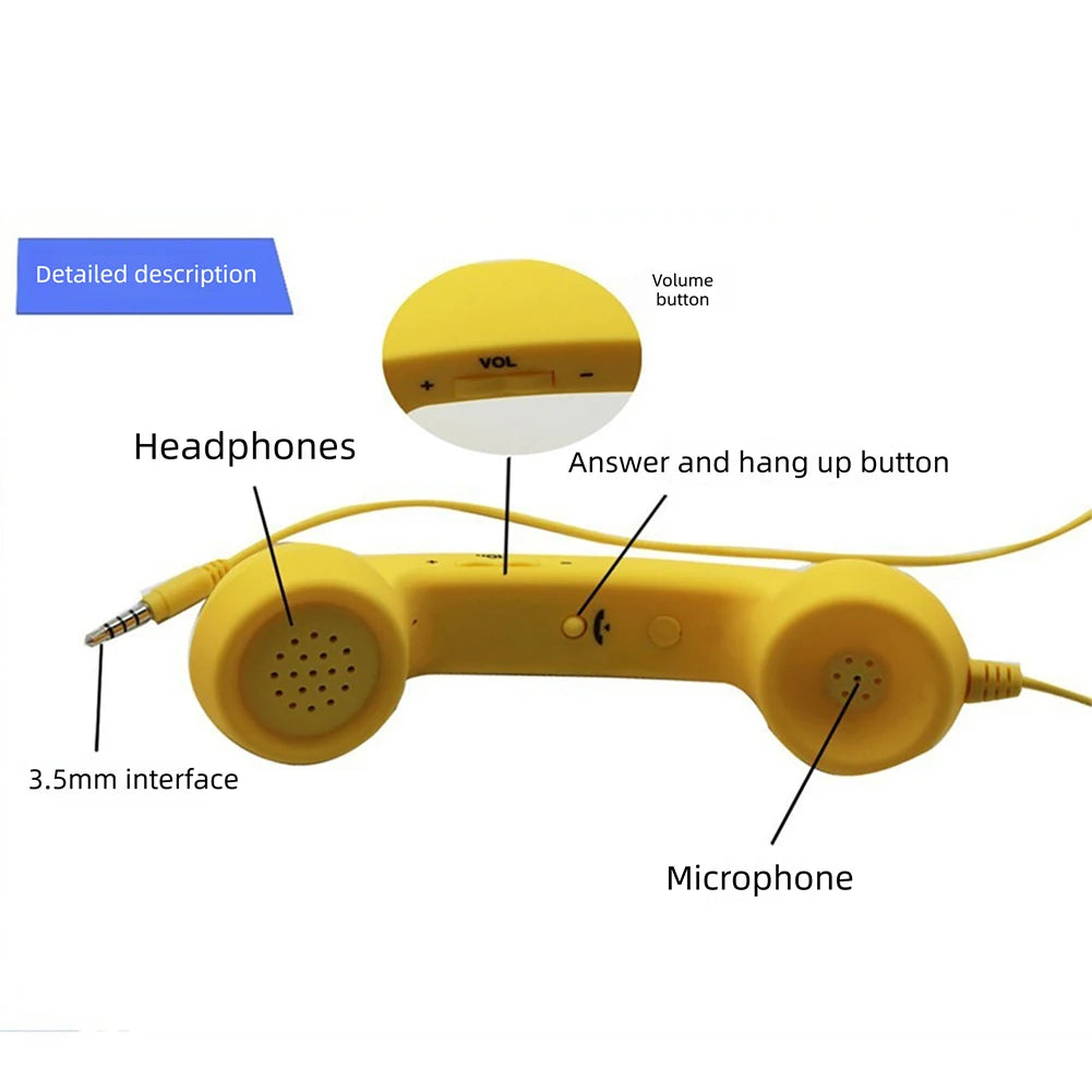 Retro Phone Handset – 3.5mm Wired Headset