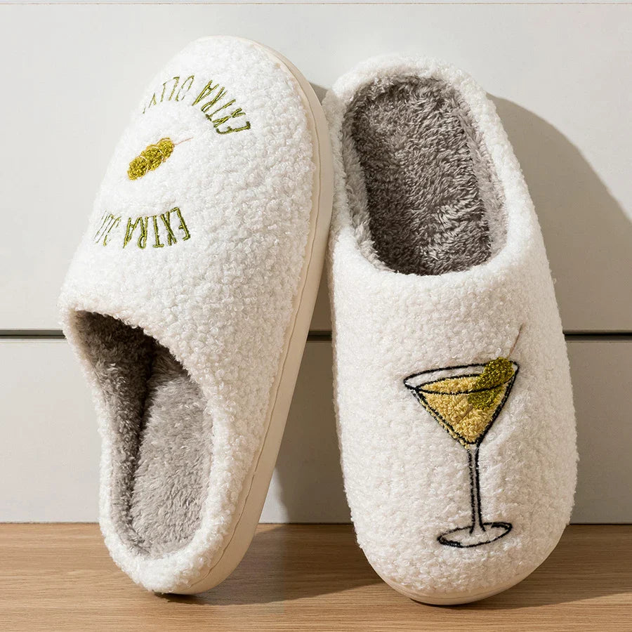 Papuci Dirty Martini din pluș moale