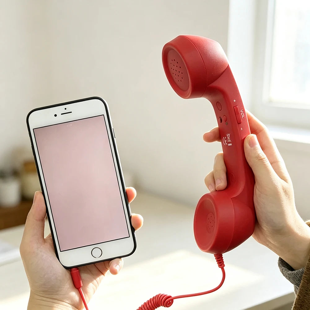 Retro Phone Handset – 3.5mm Wired Headset