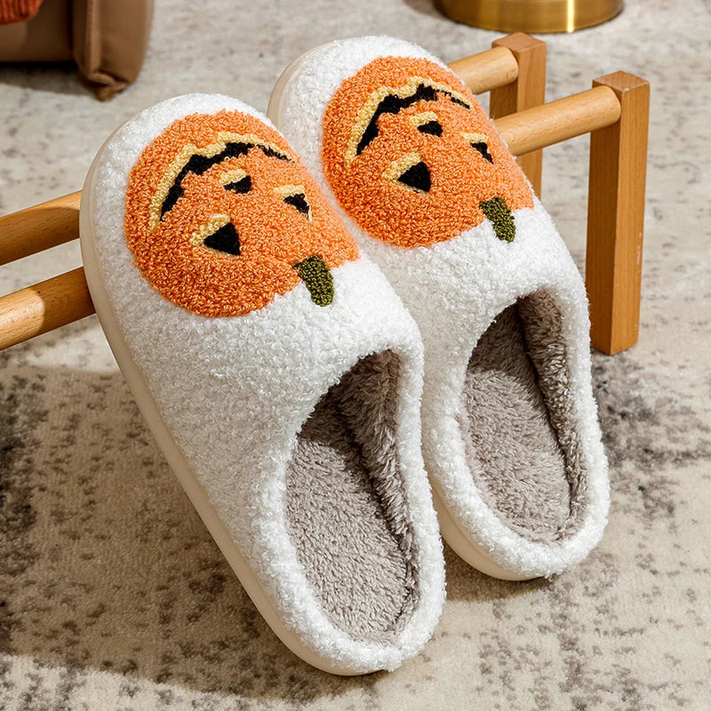 Halloween Græskar Hjemmesko Bløde Plys