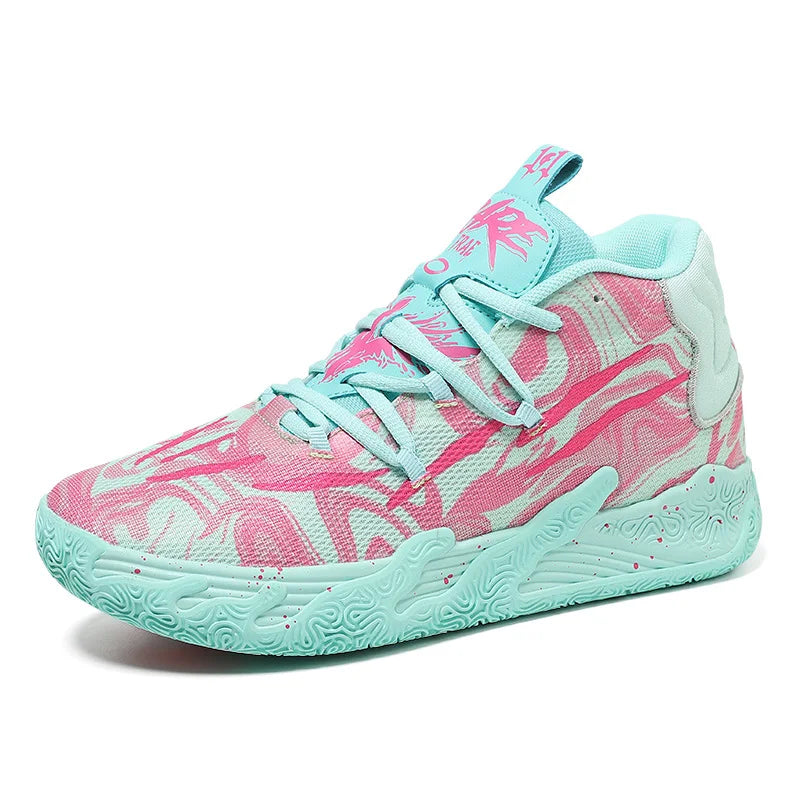 Basketball-Sneaker mit Farbblock-Design
