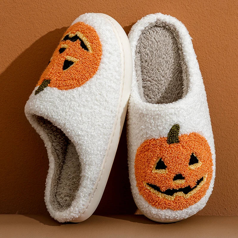Halloween Græskar Hjemmesko Bløde Plys