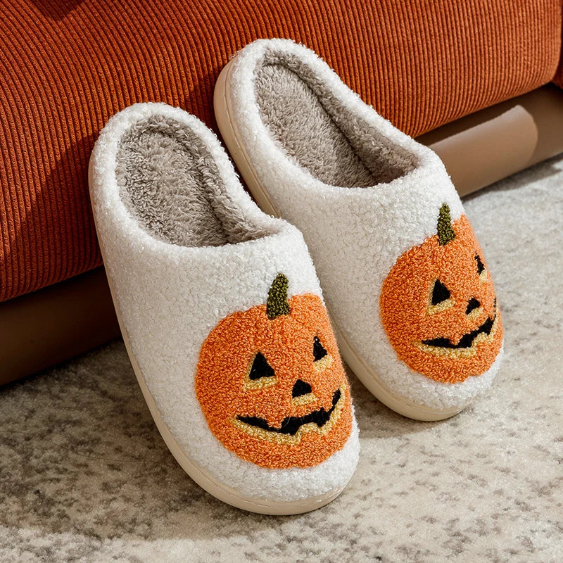 Halloween Græskar Hjemmesko Bløde Plys