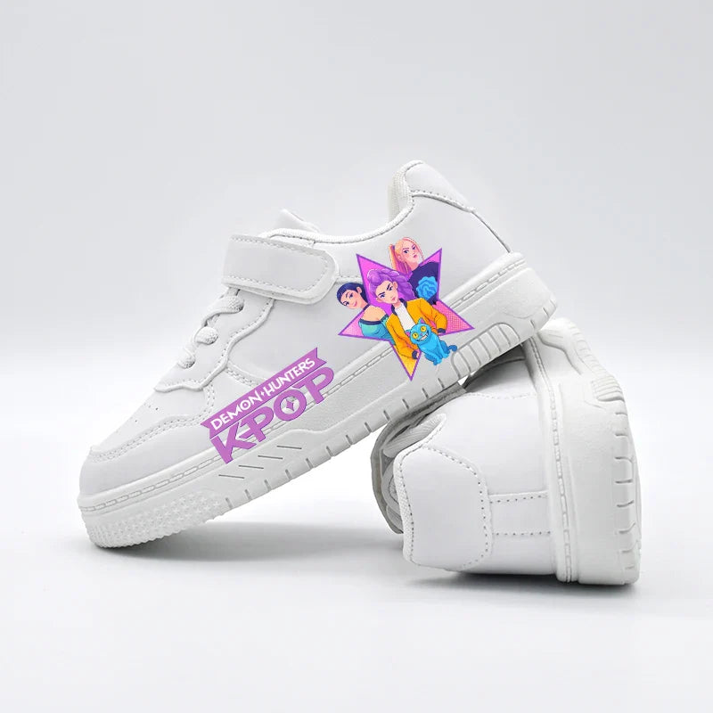 White KPop Sneakers for Ages 3 to 12