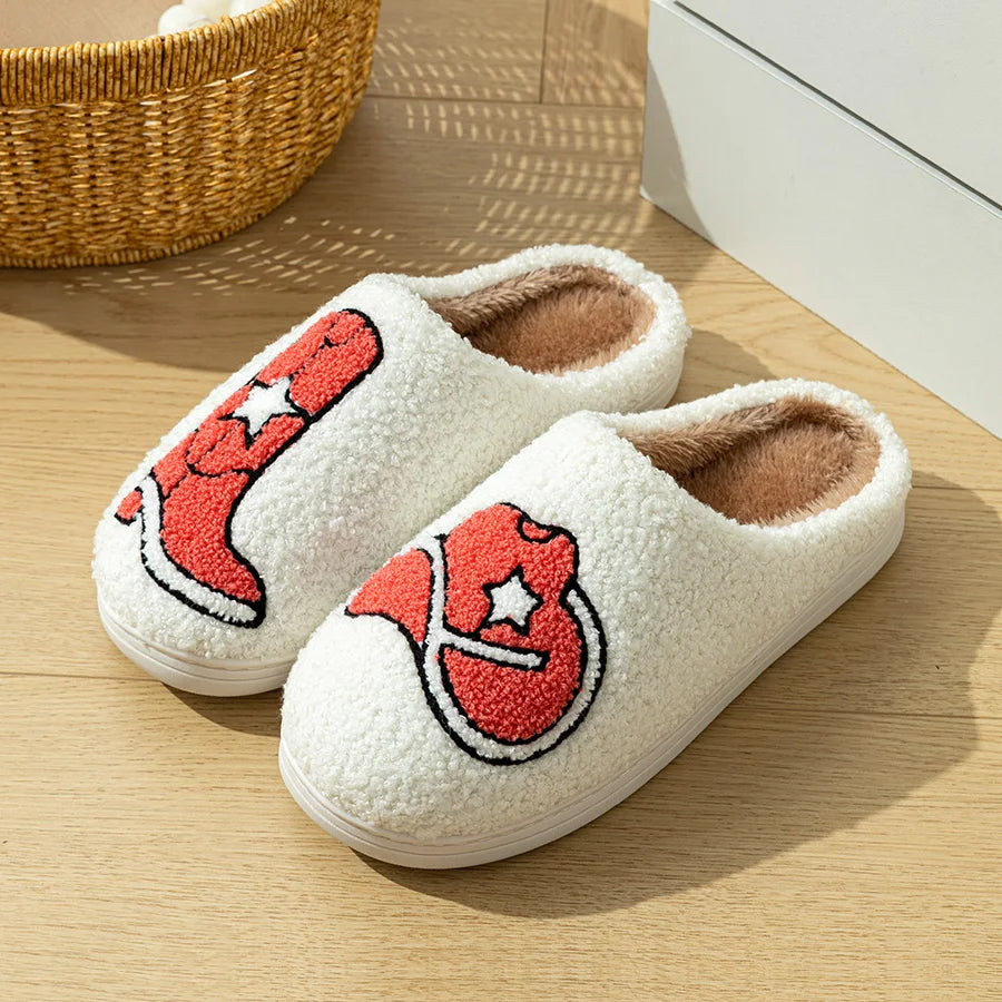 Pantuflas de vaquera de felpa suave