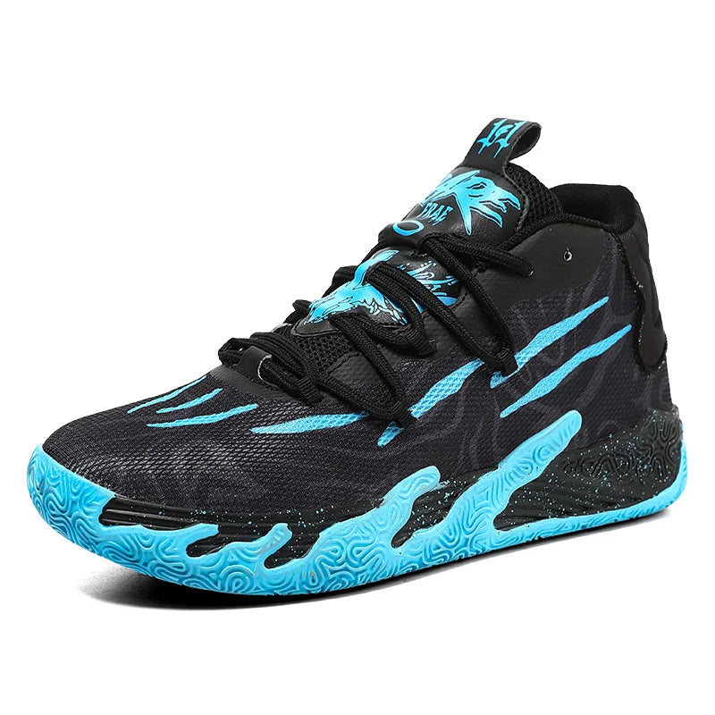 Basketball-Sneaker mit Farbblock-Design