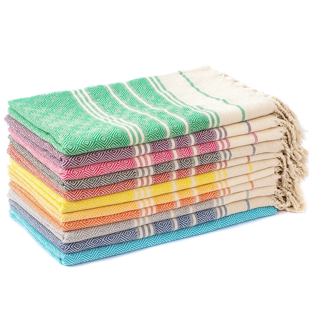 Oversized Turkish Cotton Hammam Towel – 100 × 180 cm (39.4 × 70.9 in)