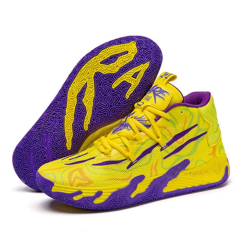 Basketball-Sneaker mit Farbblock-Design