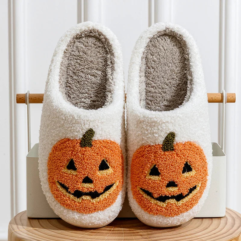 Halloween Græskar Hjemmesko Bløde Plys