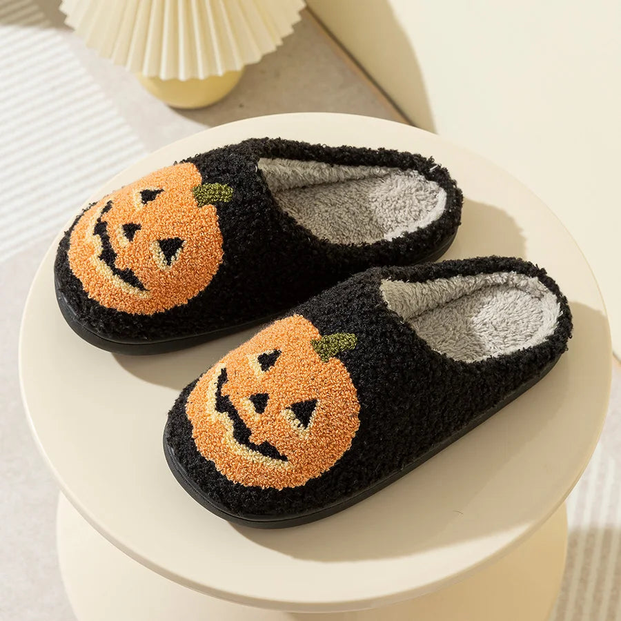 Halloween Græskar Hjemmesko Bløde Plys