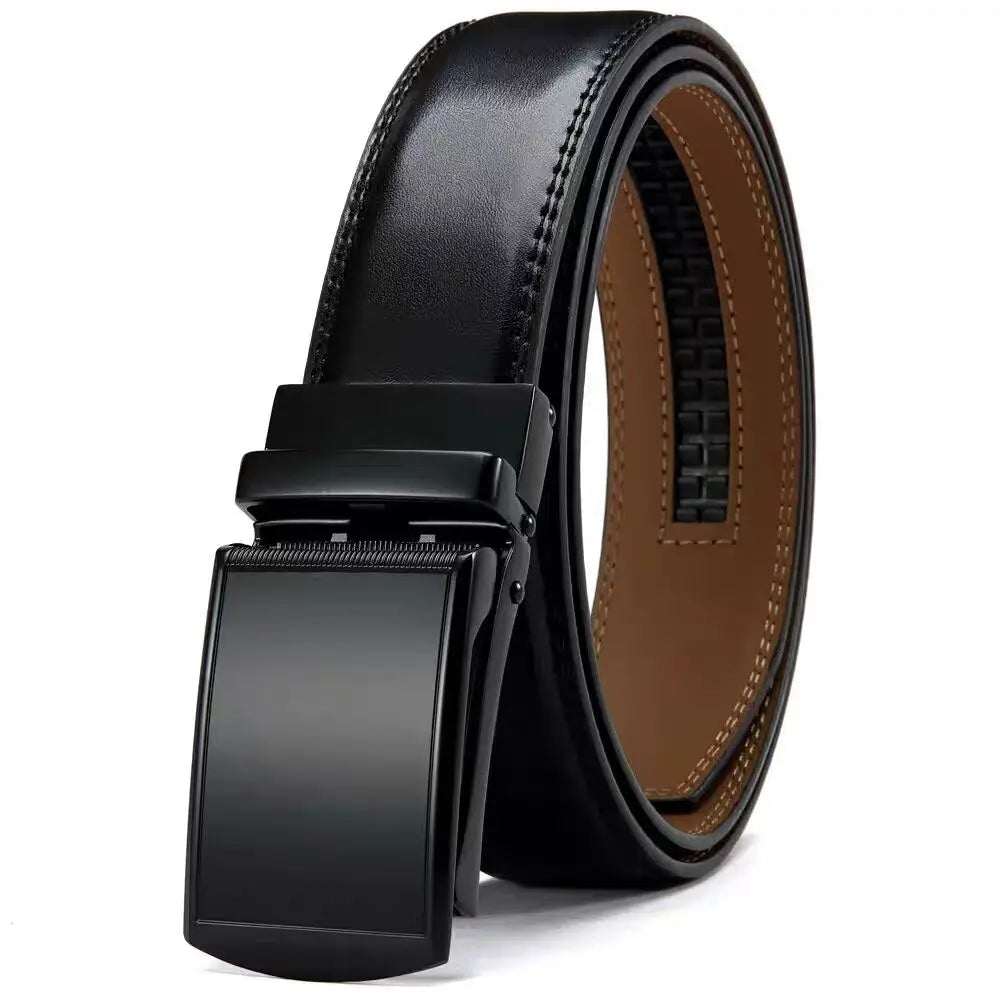 Men’s Leather Ratchet Belt – Black & Brown