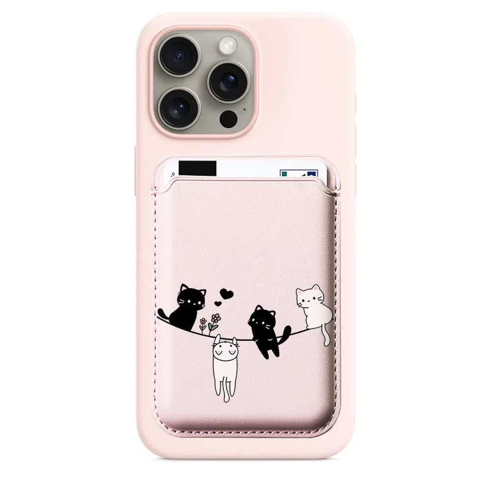 Cat Lanyard MagSafe Wallet Phone Case