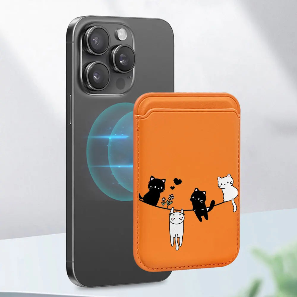Cat Lanyard MagSafe Wallet Phone Case