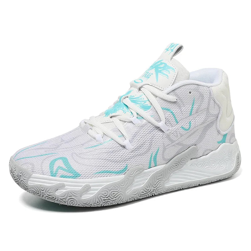 Basketball-Sneaker mit Farbblock-Design
