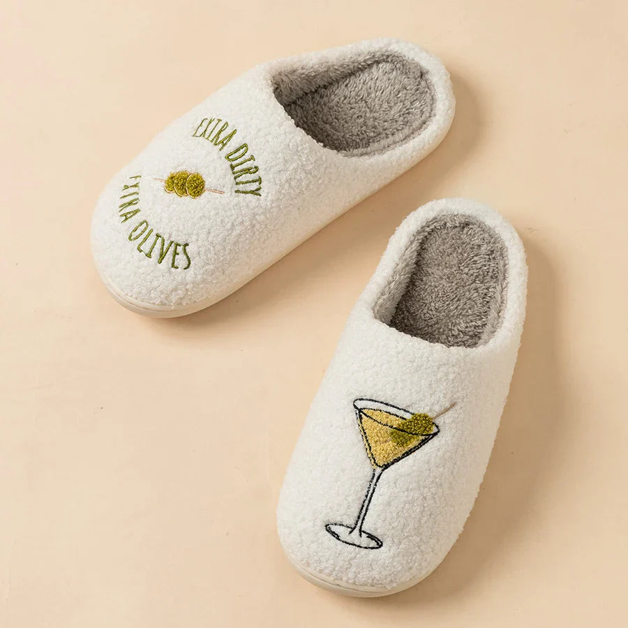 Papuci Dirty Martini din pluș moale