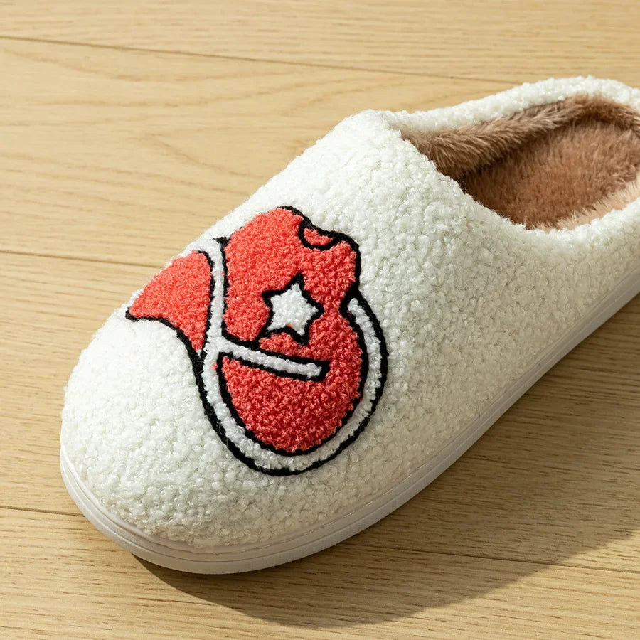 Pantuflas de vaquera de felpa suave