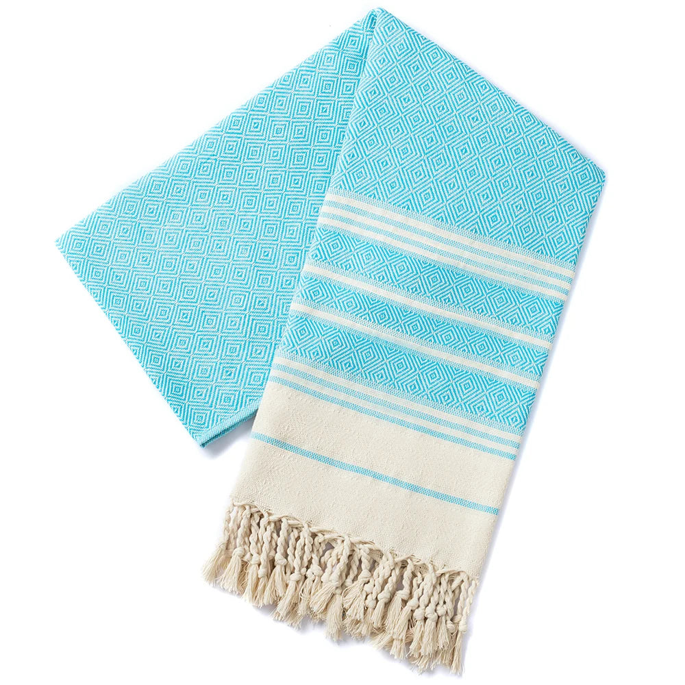Oversized Turkish Cotton Hammam Towel – 100 × 180 cm (39.4 × 70.9 in)
