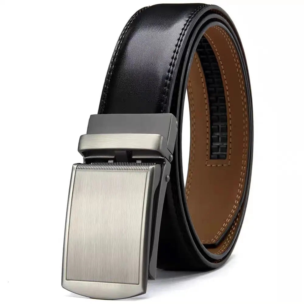 Men’s Leather Ratchet Belt – Black & Brown
