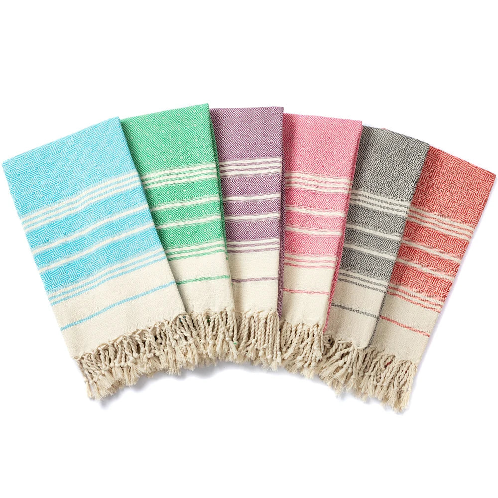 Oversized Turkish Cotton Hammam Towel – 100 × 180 cm (39.4 × 70.9 in)